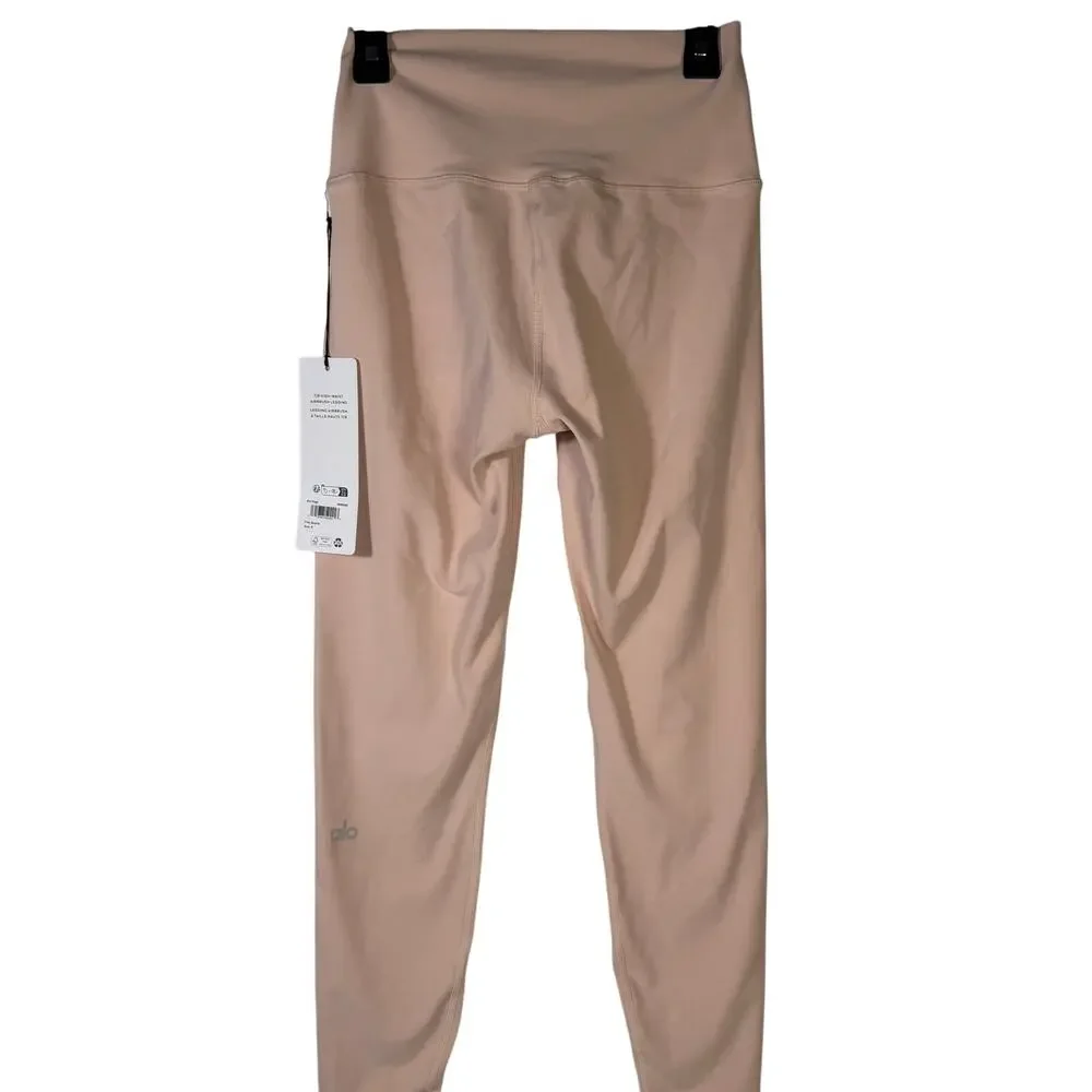 Alo Yoga 7/8 High Waist Airbrush Leggings Pink Quartz Women's Small NWT